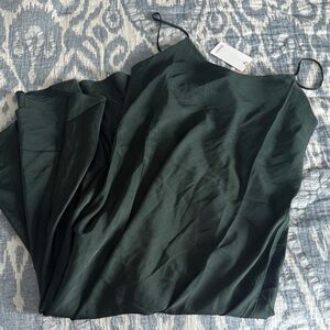 Quince Forest Green Slip Dress